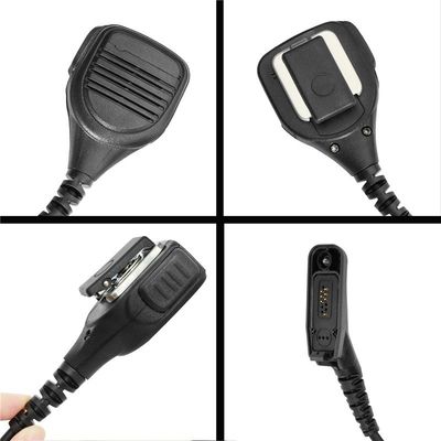 Espejo de radio portátil de plástico negro Micrófono para XiR P8668 APX7000 XPR7550 DP4800