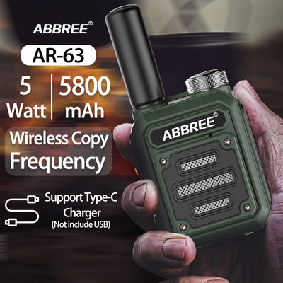 ABBREE AR-63 Wireless Walkie talkie para la caza Camo de color / Brown Talk Rango de 3km-10km