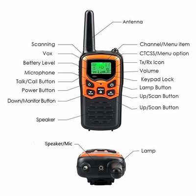 400-470mhz PMR 446 Walkie Talkie de mano con linterna Manténgase conectado