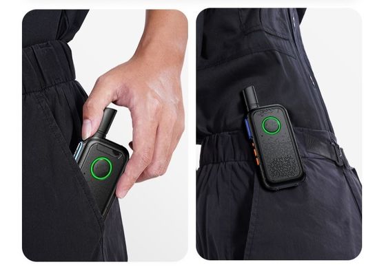 Commercial Negro Mini delgado Walkie Talkie para exteriores portátil Ligero 1,7*13,5*5,4cm