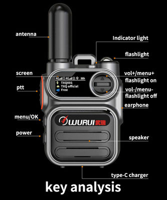 Mini walkie-talkie inalámbrico 4G para las comunicaciones por satélite de larga distancia