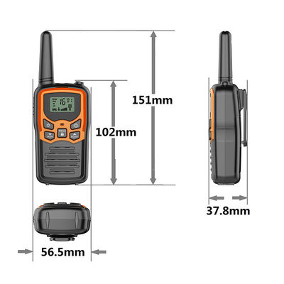 Telefono móvil PMR/FRS/GMRS de largo alcance de 3-5 km con Walkie Talkie Toy y 10 tonos de llamada
