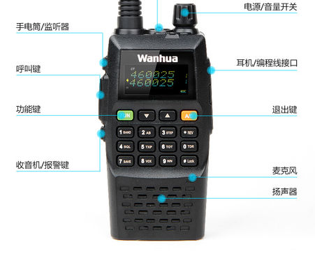 Carga directa por USB de alta potencia Wanhua GTS760 10KM Walkie Talkie para Baofeng UV5R