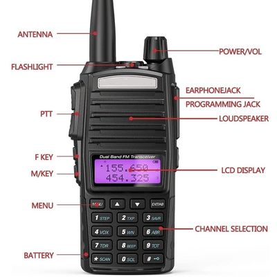 Transceptor de radio de largo alcance Zello Walkie Talkie BF-8201 Uhf para senderismo profesional