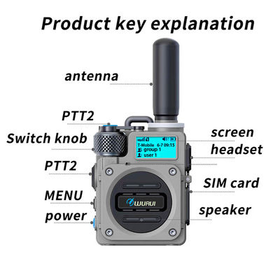 Rango de conversación de 5000 KM 4G POC Walkie Talkie portátil para comunicación ilimitada