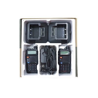 Walkie Talkie portátil BF UV5R 8w de banda doble UHF VHF Radio de radioaficionados 400-470MHz Rango de 3 km