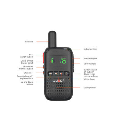 Walkie Talkie portátil inalámbrico 5W de salida de energía de largo alcance de dos vías de radio para niños