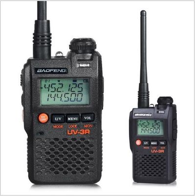 Walkie Talkie UV-3R de largo alcance de banda doble UHF VHF Handy Radio de dos vías con pantalla LCD