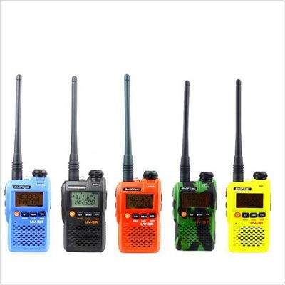 Walkie Talkie UV-3R de largo alcance de banda doble UHF VHF Handy Radio de dos vías con pantalla LCD