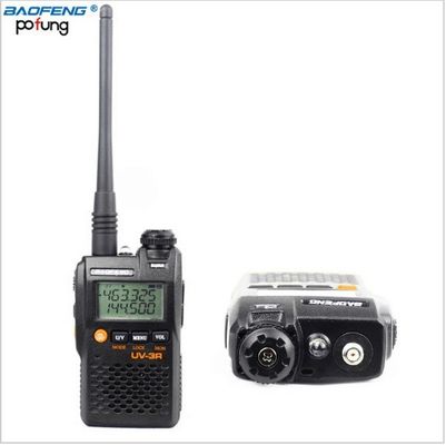 Walkie Talkie UV-3R de largo alcance de banda doble UHF VHF Handy Radio de dos vías con pantalla LCD