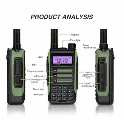 Cargador USB UHF Vox PC Programación Wireless Walkie Talkie para senderismo y montañismo
