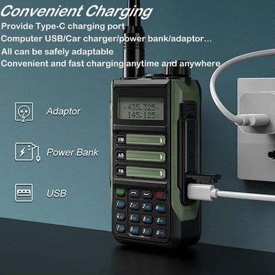Cargador USB UHF Vox PC Programación Wireless Walkie Talkie para senderismo y montañismo