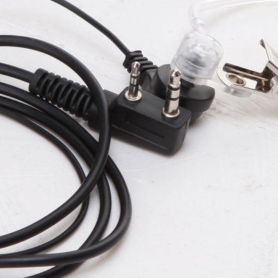Wanhua Walkie-talkie auricular cable auricular anti filtración de sonido cómodo tapones de oído guía de aire auricular negro micrófono plástico