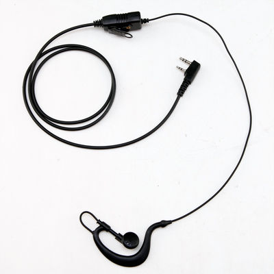 Wanhua Walkie-talkie auricular cable auricular anti filtración de sonido cómodo tapones de oído guía de aire auricular negro micrófono plástico