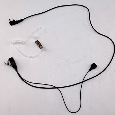 Wanhua Walkie-talkie auricular cable auricular anti filtración de sonido cómodo tapones de oído guía de aire auricular negro micrófono plástico