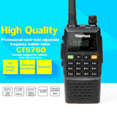 OEM / ODM aceptado WanhuaGTS760 Walkie-Talkie portátil de 8W para un recorrido sin conductor al aire libre