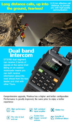 OEM / ODM aceptado WanhuaGTS760 Walkie-Talkie portátil de 8W para un recorrido sin conductor al aire libre