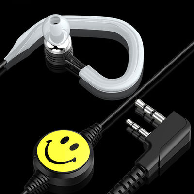 Micrófono de tubo transparente acústico flexible con auriculares de radio bidireccionales para walkie-talkie negro