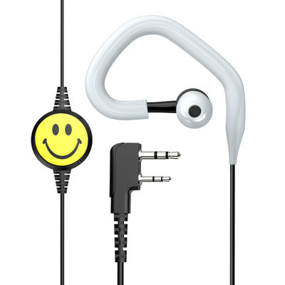 Micrófono de tubo transparente acústico flexible con auriculares de radio bidireccionales para walkie-talkie negro