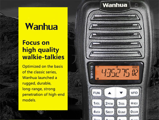 OEM personalizado tipo 4G POC WH118 Radio digital negro UHF VHF profesional
