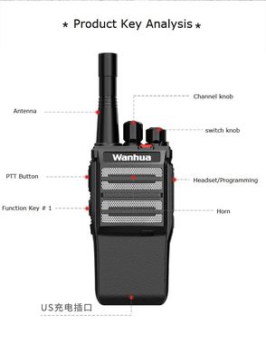 Radio portátil original con tipo de frecuencia VHF UHF de 5 watts e intercomunicadores de largo alcance