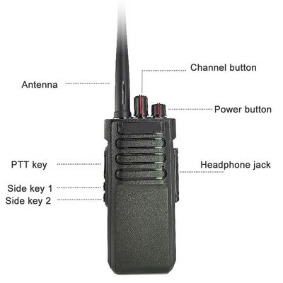 Radio portátil Walkietalkie VHF UHF Intercoms analógicos de 10W Walkie Talkies IPX7