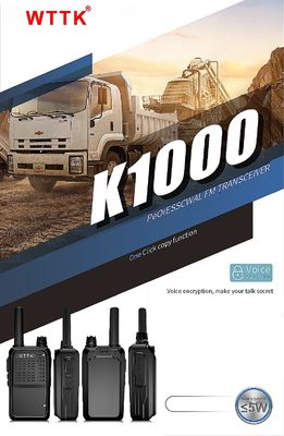 WKTK K1000 UHF Dual Band Walkie Talkie Long Range Radio de dos vías