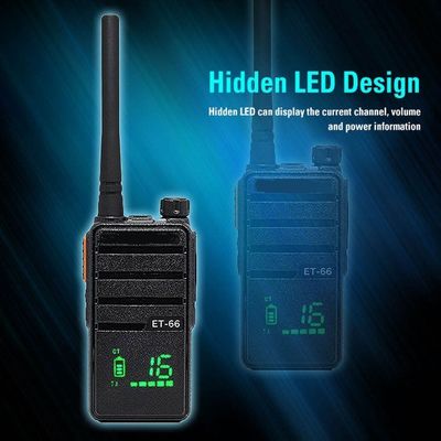 Mini Walkie Talkie de escaneo de dos canales ET-66 para comunicación a larga distancia