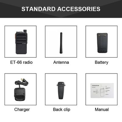 Mini Walkie Talkie de escaneo de dos canales ET-66 para comunicación a larga distancia
