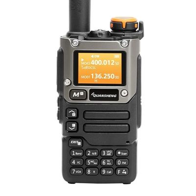Radio analógica de doble banda de dos vías Walkie Talkie Negro portátil para una comunicación fluida