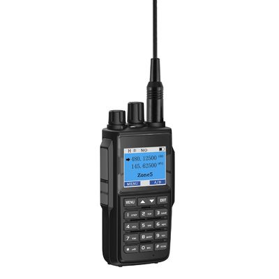 Radio móvil digital walkie-talkie 16 canales de almacenamiento VHF UHF Tri Band Tipo-C cargador