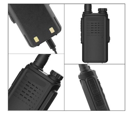 Tipo de terminal portátil 5W de banda doble UHF Walkie Talkie para comunicación de intercomunicadores