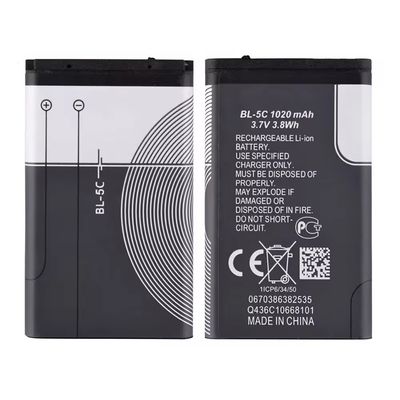 Batería recargable de iones de litio BL-5C para Nokia1100 1600 E60 N70 En stock y asequible