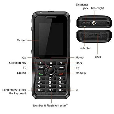 Red 4G Radio de dos vías Zello T310 Rugged 4G Poc teléfono móvil con teclado pequeño de 2.4 pulgadas