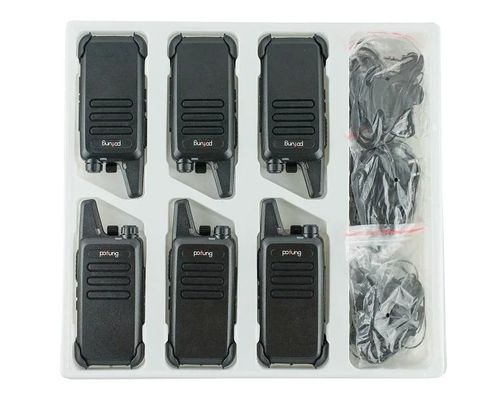 Comunicación de largo alcance hecha fácil con 2W VHF Walkie Talkie y cargador de seis vías