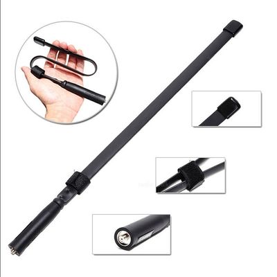 VHF/UHF 144/527MHz Walkie Talkie Antenna con diseño plegable y potencia de salida de 1W