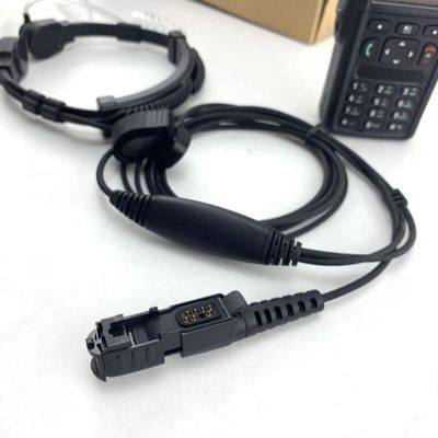 Motorola MTP3150 3250 6750 Micrófono de garganta pesado con auriculares de tubo acústico