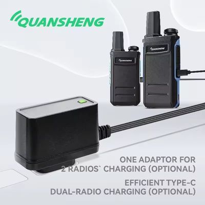 1 a 3 km de alcance de conversación QuanSheng TG-A1 Transmisor inalámbrico de largo alcance profesional Walkie Talkie portátil negro