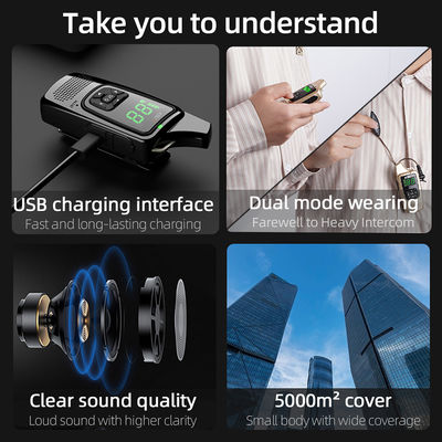 Tipo de terminal portátil Radio bidireccional KSUN V6 Con pantalla oculta UHF Inalámbrico portátil PTT