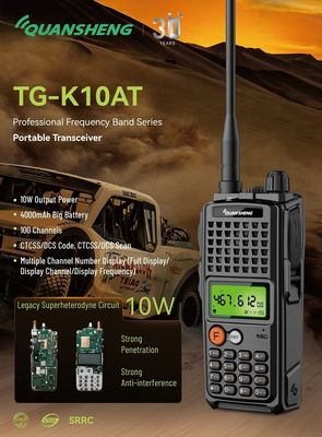 2024 Radio amateur Walkie Talkie 15W de alta potencia de larga distancia de dos vías con alcance de 500 km