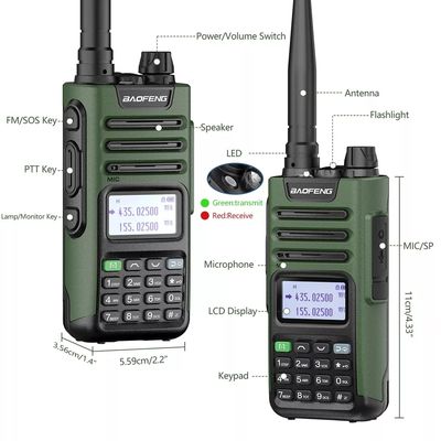 Radio de dos vías UV13 Pro GMRS 136-174/400-520MHz Walkie Talkie con cargador tipo C