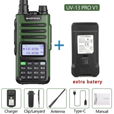 Radio de dos vías UV13 Pro GMRS 136-174/400-520MHz Walkie Talkie con cargador tipo C