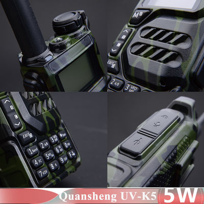 5W Quansheng UV-K5 Walkie Talkie Radio de dos vías con cargador USB-C Tipo de frecuencia VHF UHF