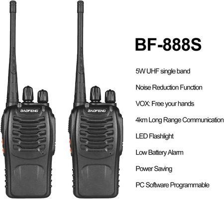 BAOFENG BF-888S Banda única 400-470mhz Radio portátil de dos vías Walkie Talkie