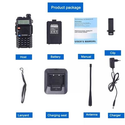 136-174MHz 400-470MHz Baofeng UV5R 8w Walkie Talkie de banda doble para aventuras al aire libre