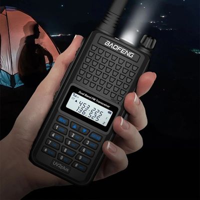 130 x 58 x 35 mm Negro Baofeng Bf-UV2plus IP68 Lámpara de linterna LED UV Dual Band Walkie Talkie