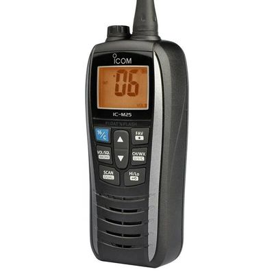 Intercomunicador portátil marino IC-M25 Walkie Talkie 5W 128 / 16 canales impermeable portátil negro en 2024