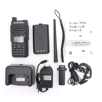 DMR VHF/UHF Baofeng DM-1801 Walkie Talkie portátil de banda doble para intercomunicador de señal digital