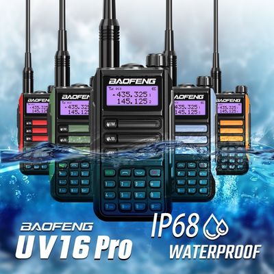 2024 BaoFeng UV-16 PRO High Power TYPE-C Walkie Talkie con color negro y salida de 5W