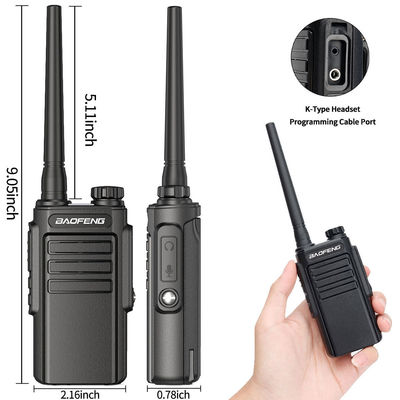 UHF 400-470MHz Walkie Talkie portátil Tipo C Carga de actualización de radio BF-888S para exteriores